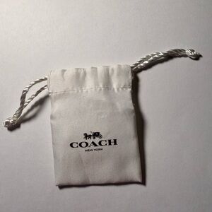 Coach White Drawstring Dust Bag